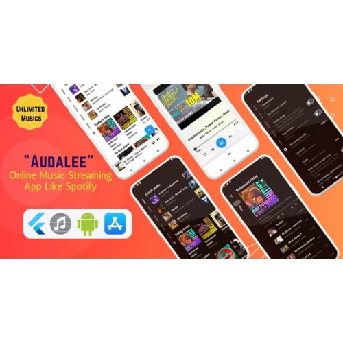 Audalee – Unlimited Music Streaming App | Flutter & Getx | Android & iOS