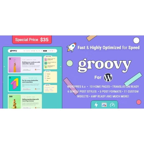 Groovy – Modern & Lightweight Blog for WordPress