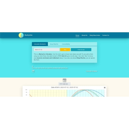 Yet Another Biorhythm Calculator PHP
