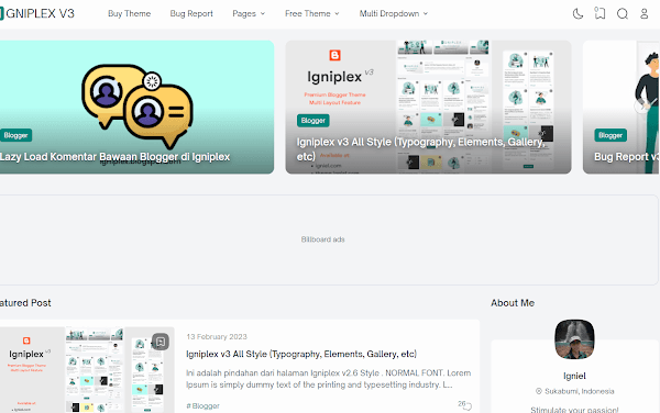 Igniplex v3 Premium Blogger Template