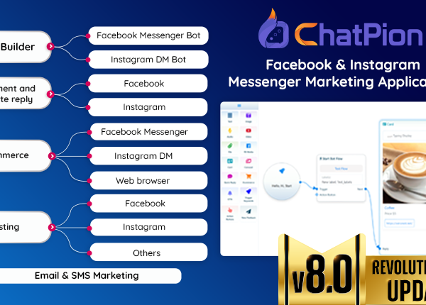 ChatPion – Facebook Chatbot, eCommerce & Social Media Management Tool (SaaS) v7.2.9